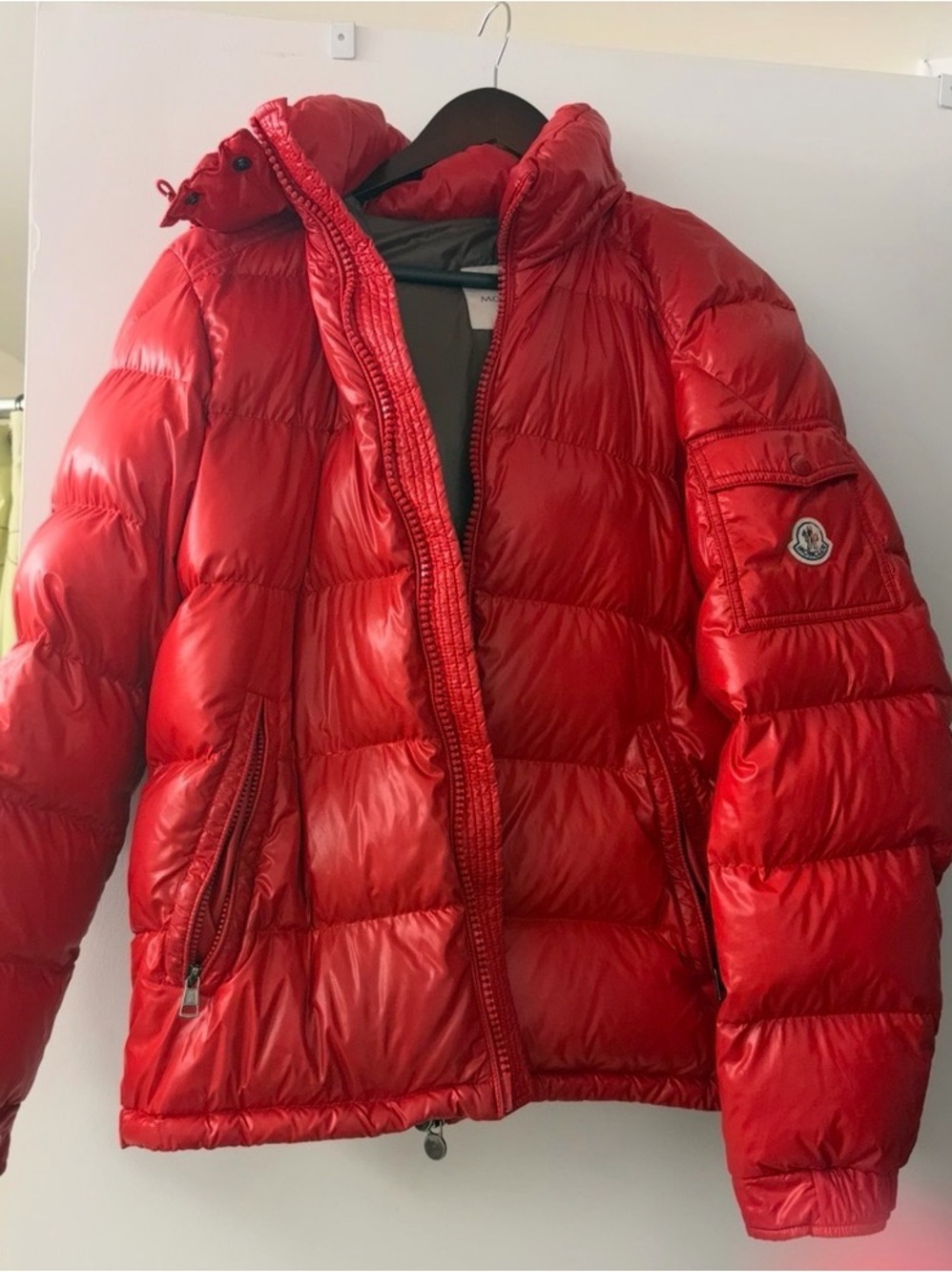 Moncler Red Puffer Down Jacket for Men